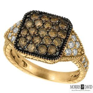 1.55 Carat Champagne and White Diamond Ring G SI 1